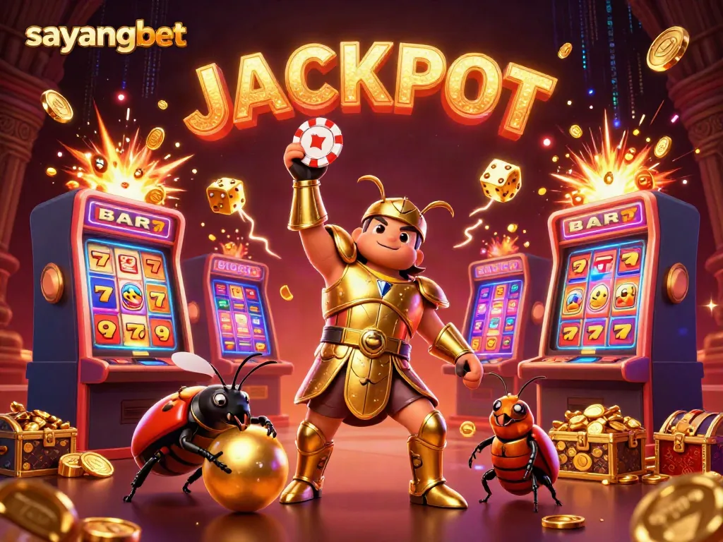 Engage in vibrant casino action with sayangbet, featuring jackpot excitement and dynamic characters.
